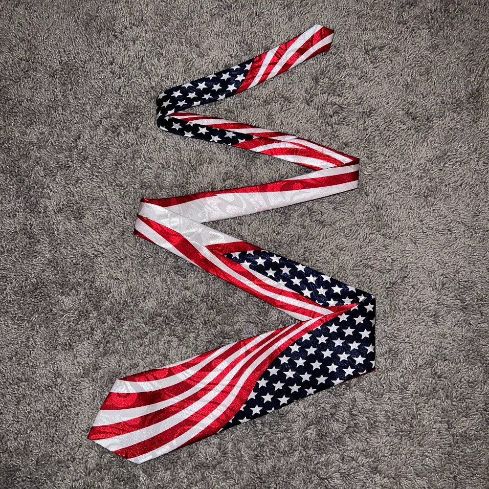 Steven Harris Stars Tie Stripes American Flag 4th of July Neck Tie